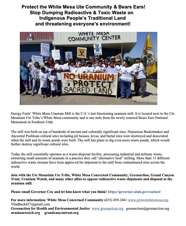 Protect White Mesa fact sheet & action alert Protect White Mesa fact sheet & action alert